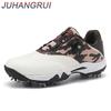 Professionelle Herren-Golfschuhe Fester Knopf Freizeit-Wettkampf-Trainingsschuhe Atmungsaktiv Unisex-Golfschuhe mit Spikes