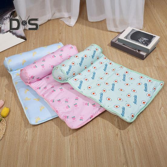 Summer Cool Dog Mat Cooling Bed Soft Breathable Fruit Pattern Design Wear-Resistant Washable Dog Cat Sleeping Bed