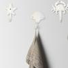 Rustics Nauticals Wall Hook Iron Construction Elegant White Finish for Home Organization