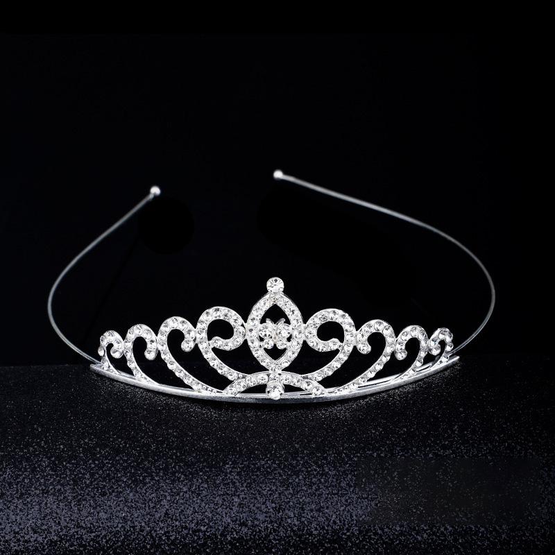 1PC Crystal Exquisite Rhinestone Children Girls Jewelry Gifts Hair Accessories Wedding Tiaras Queen Princess Crown Women Headband