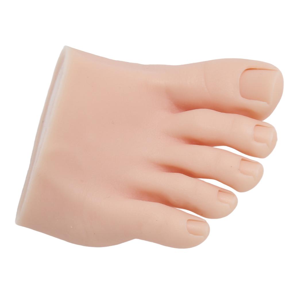 Tattoo Practice Fake Foot Model Medium Skin Color Nail Art Training Display Silicone Half Foot Model Right
