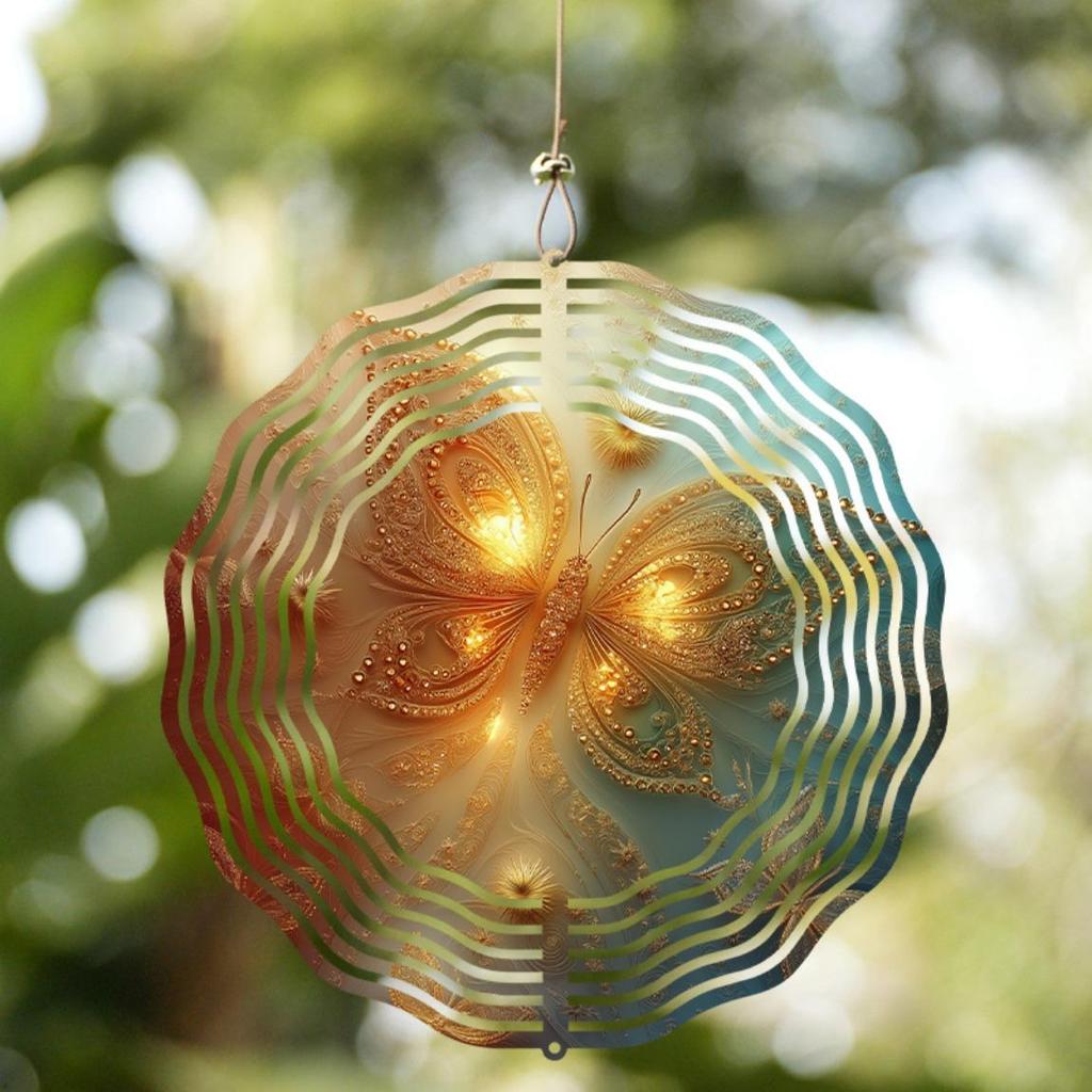 10 Inch Hanging Wind Chime for Outdoor Garden Balcony Decor Spring Summer Decoration with 360 Rotating Hook Artistic Design Great Gift for Friends