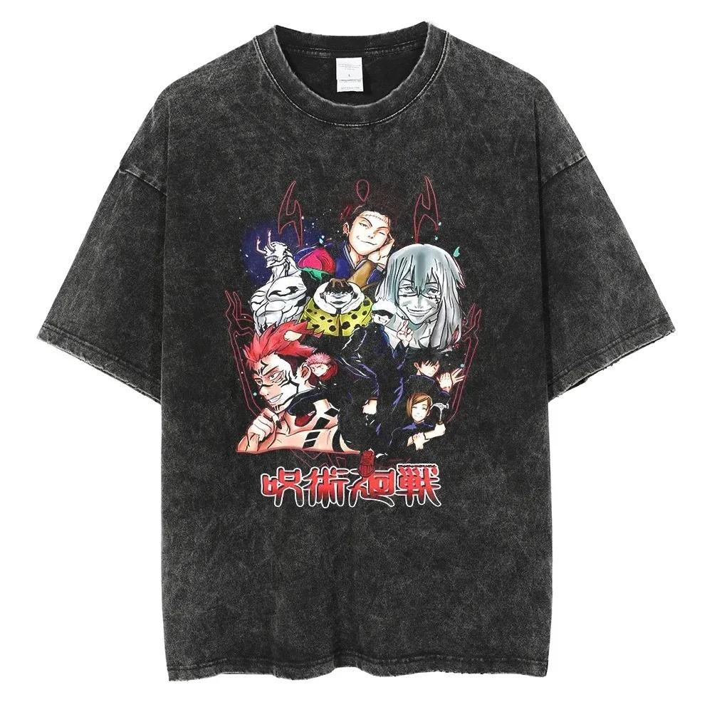 Satoru Gojo Graphic Print T-shirt Anime Jujutsu Kaisen Tee Men Women Short Sleeve Crewneck Tshirts Harajuku Male Cotton T Shirt