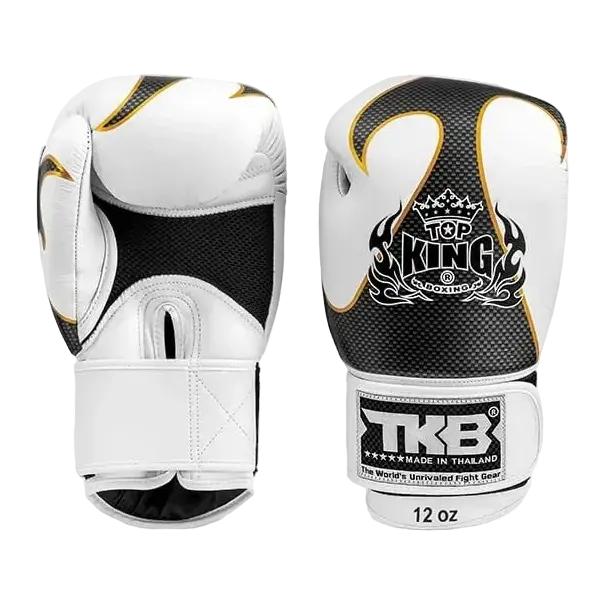 Top King Empower Air Muay Thai Boxhandschuhe Weiß 12OZ