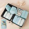 8Pcs Foldable Travel Organizer Set Waterproof Large Capacity Suitcase Packing Cubes Various Sizes with Handle Suitcase Pouch