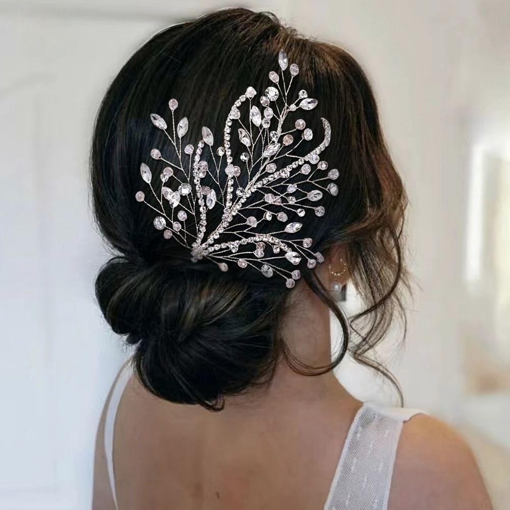 Sparkling Photography Headband Rhinestone Wedding Wreath Vintage Bride Headdress Women