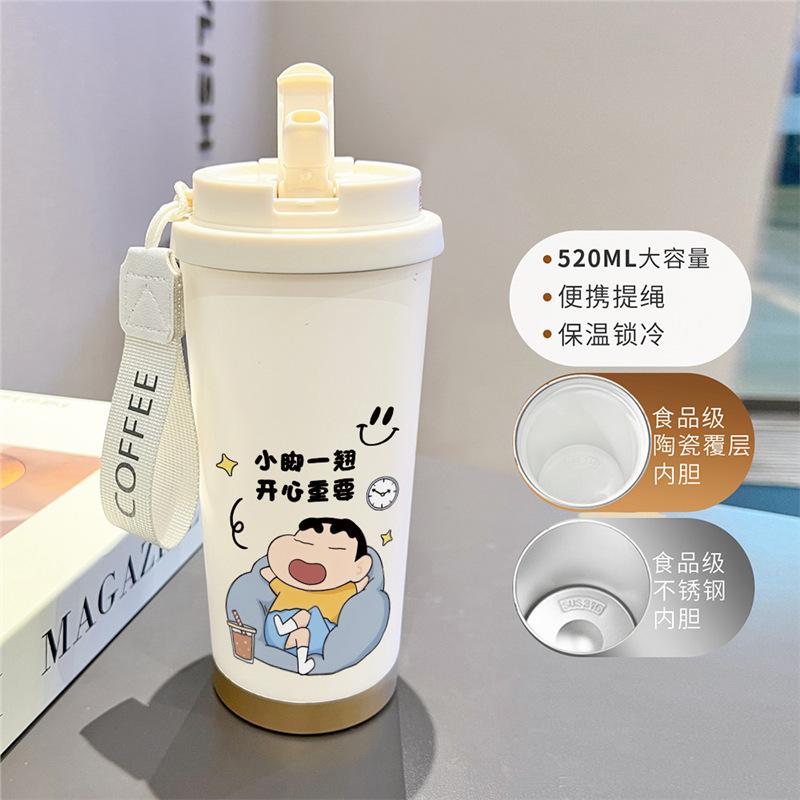 Cartoon Xiaoxin Thermos Cup 111 Stainless Steel Student High Value Office Coffee Cup Large Capacity Water Cup