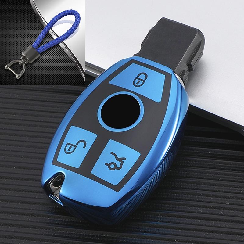 For Mercedes Benz CLA GLC GLA GLK W203 W210 W211 W204 W176 A B C R Class AMG Key Case Cover Holder Fob Casing Bag