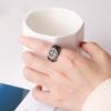 Retro Cross Mars Language Open Adjustable Men's Ring - Trendy Thai Silver Imitation for Index Finger