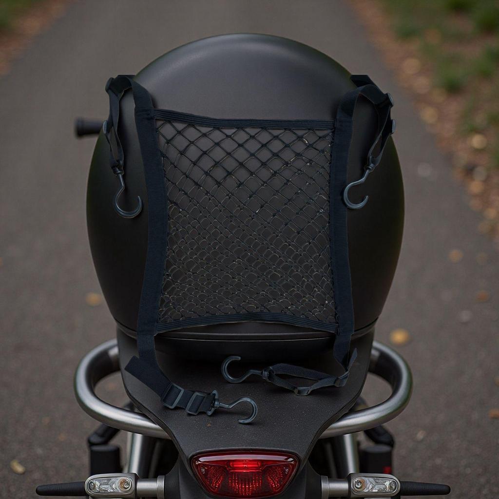 Adjustable Elastic Storage Net for Motorcycle Trunks