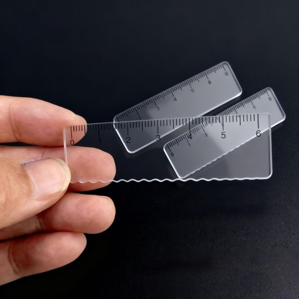 1 шт. Прозрачная мини-линейка Карманный транспортир Многофункциональная прямая линейка Школа Офис 03