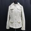 Hilfiger Denim Detachable Hood Padded Military Jacket Women M Beige(USED)