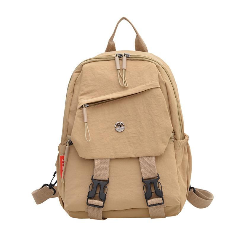 Multifunctional Nylon Backpack With Inner Pocket For Casual Travel And Commuting