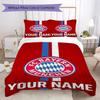 Biancheria da letto personalizzata FC Bayern Monaco, Set piumone Copripiumone Federa Regalo di Compleanno per la Casa(1 * copripiumino + 2 * federa, senza nucleo)_xia