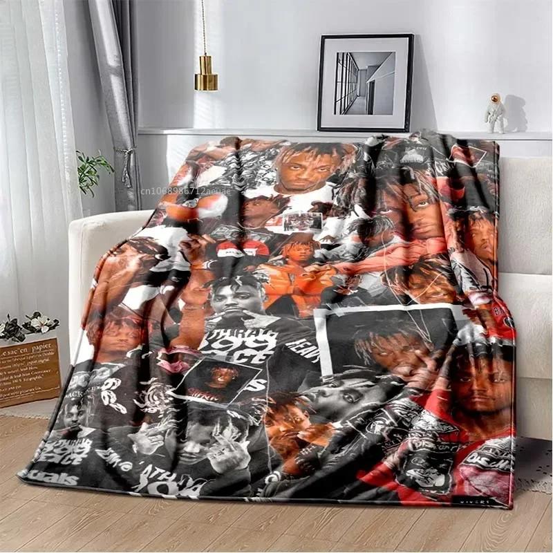 Album Rapper Juice Wrld 999 Blanket Poster Art Printed Flannel Blanket Soft Bedspread Sofa Warming Cover Gift for Music Fans