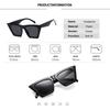 Quadratische Sonnenbrille für Damen Mode Trendiger Stil Sonnenbrille Vintage Shades Schutzbrille UV400-Schutz Sommer Streetwear Brille