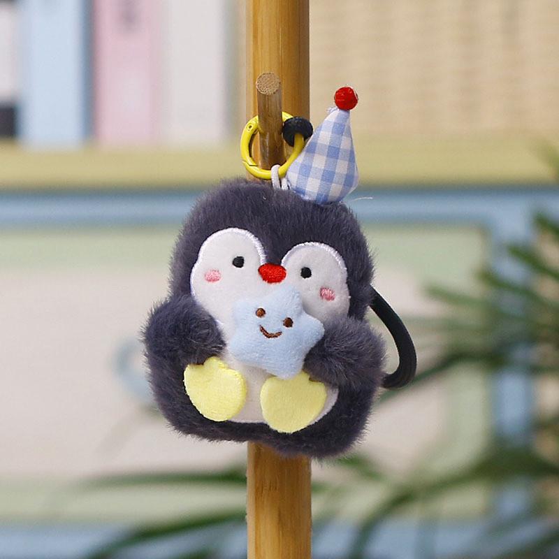 Cute Penguin Plush Keychain With Birthday Hat And Star Design For Kids And Teens Decor