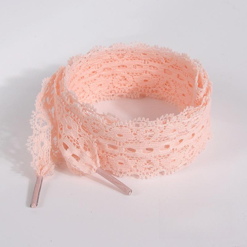 1Pair 100/120/140CM Lace Shoelaces for Women Shoes 2.9CM Width Flat Shoelace for Sneakers Hollow Out Shoe Laces Accessorices