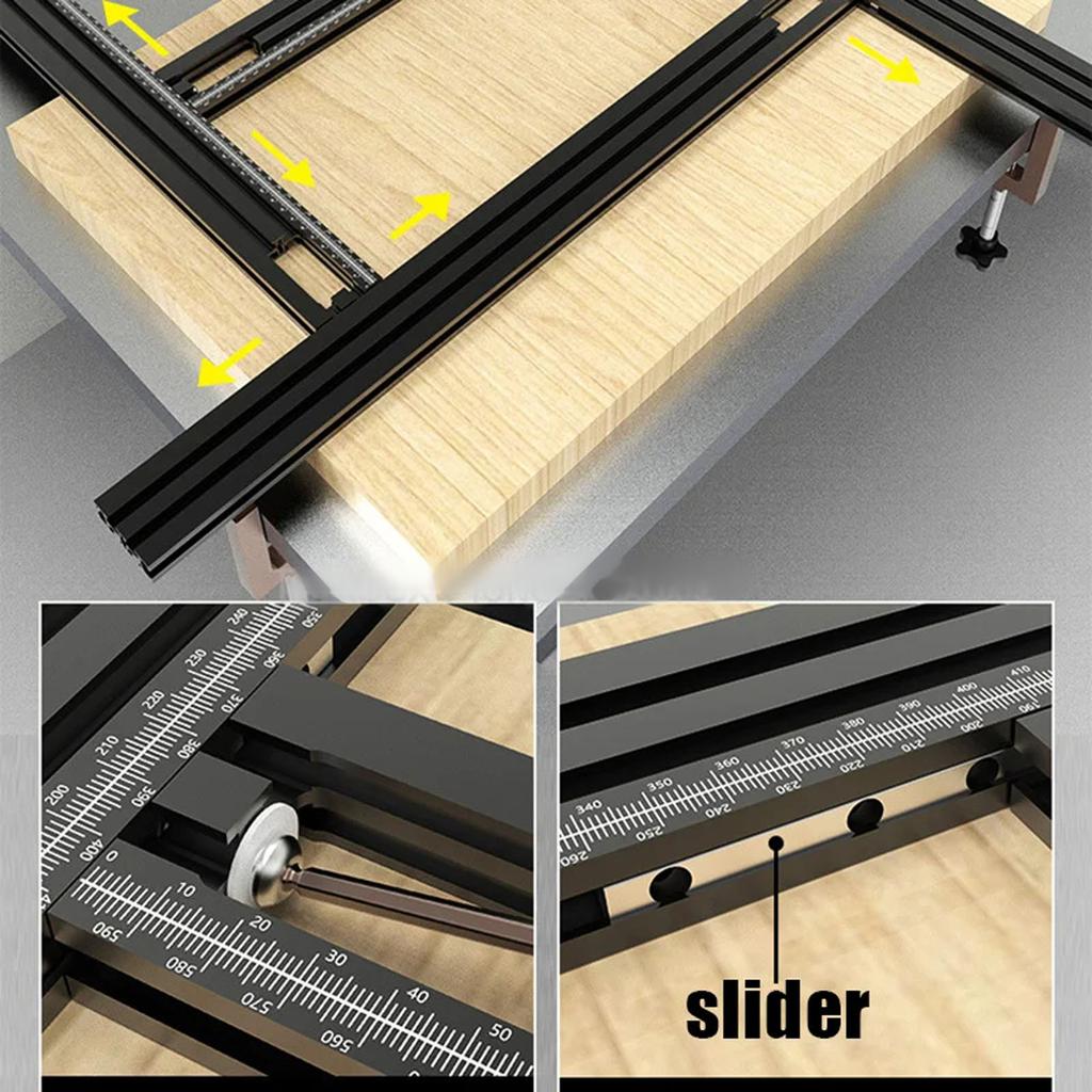 Trimming Machine Milling Groove Engraving Guide Rail Adjustable Backing Auxiliary Guide Rail Bracket DIY Woodworking Tool