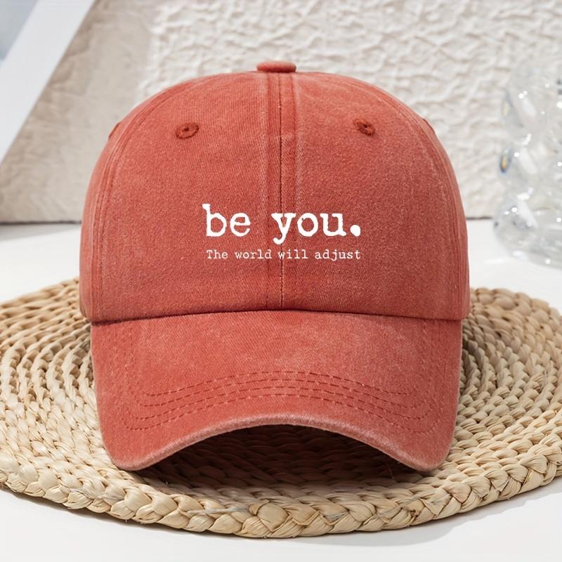 1pc Retro Versatile Baseball Caps for Women,Vintage Letter Print Visor Hat with Breathable Comfort,aSoft Washed Distressed Style