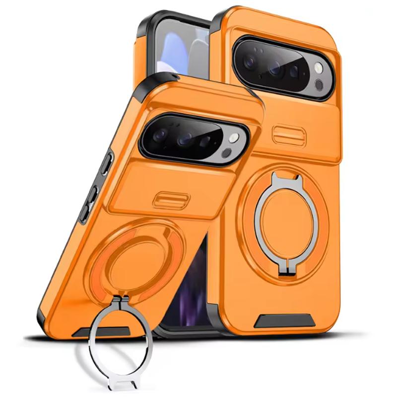 Armor Funda For Google Pixel 10 9 Pro XL 10Pro Magnetic Ring Bracket Case For Pixel 9A 8A 7 P Pixel 10A Slide Lens Protect Cover