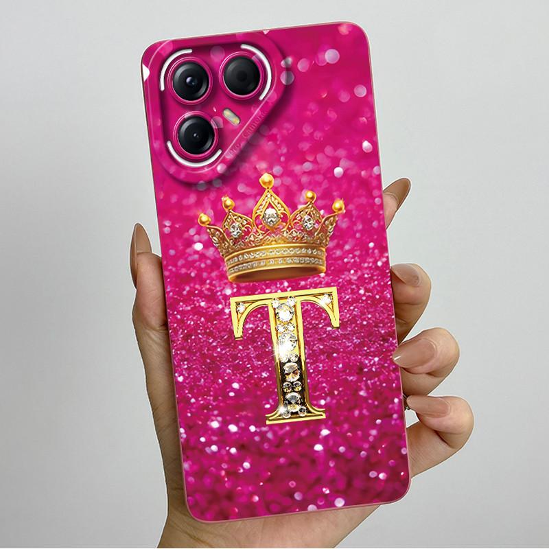 For Tecno Pova 7 Pro Ultra 5G Case Luxury Crown Letter Silicone Soft Phone Case For Tecno Pova7 Pro Ultra Shockproof Back Covers