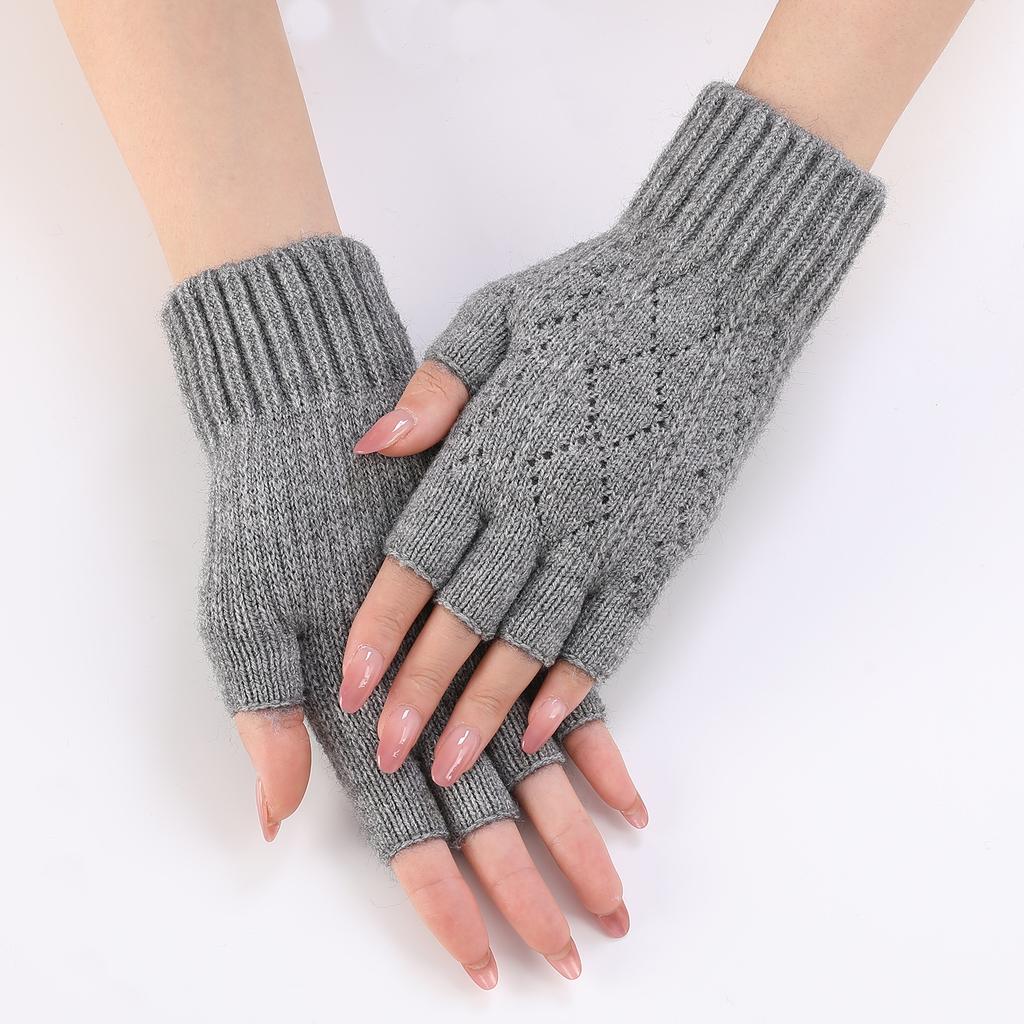 Neuer Herbst- und Winter-Damen-Strick-Woll-Warm-Handgelenk-Schutz mit einem rautenförmigen ausgeschnittenen Finger-Arm-Schutz und einem modischen fingerlosen Ärmel