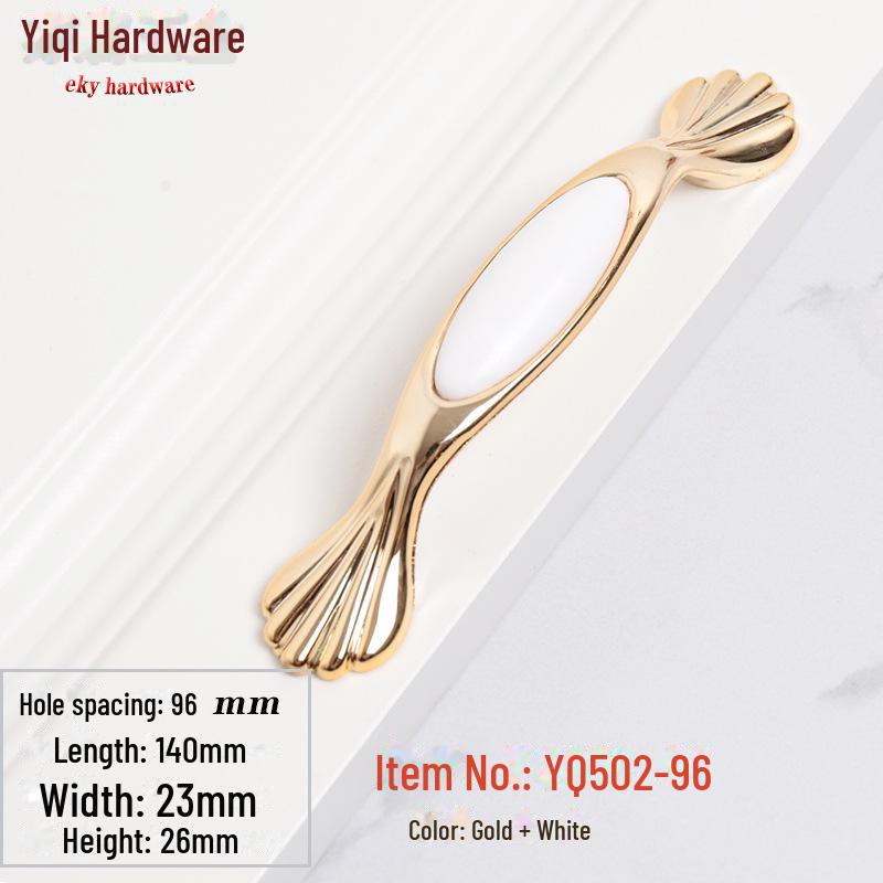 Czarno-biały europejski styl złoty uchwyt do drzwi do szafki, szafy, szuflady i szafki na buty