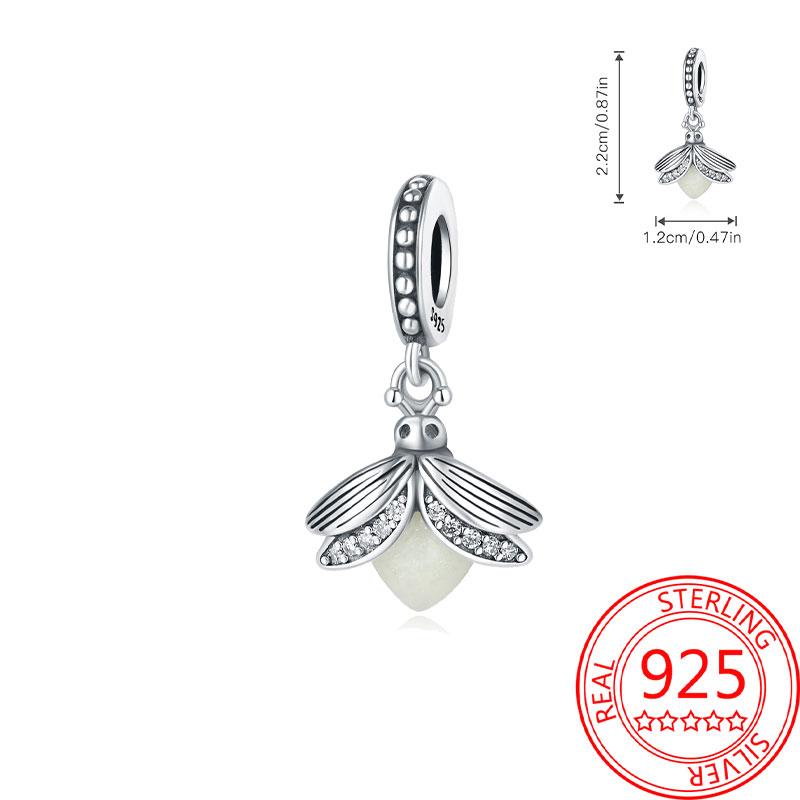 Шармы-бусины медные Шарм-бусины Шармы-бусины Настоящий кулон-светлячок Шармы-бусины Совместимы с браслетами Ювелирные изделия DIY Женский Тонкий подарочный аксессуар