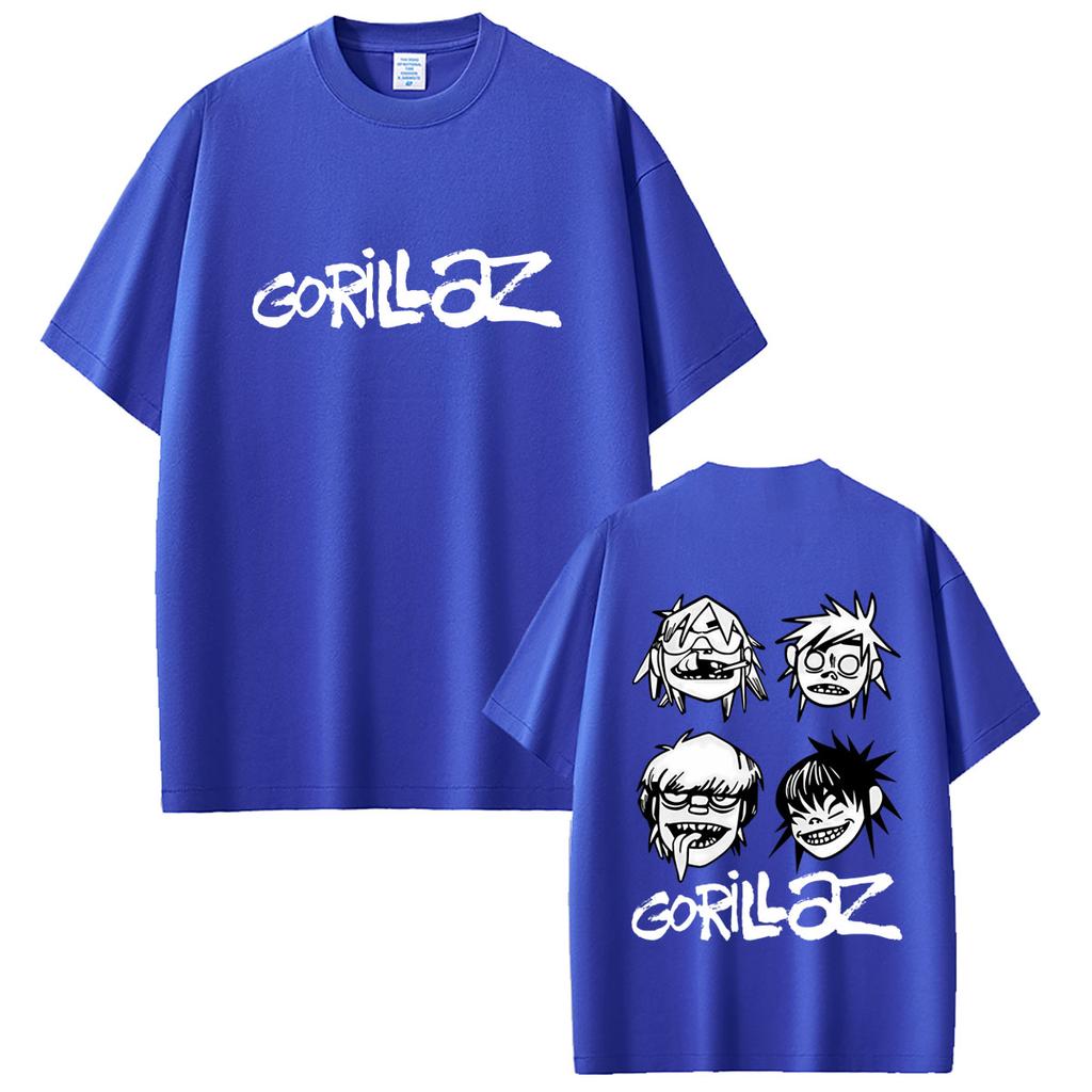 Rock Band Gorillaz Tshirt Unisex Women Clothing Hip Hop Fashion Oversized Streetwear Unisex Vintage Casual Soft Cotton T Shirts