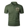 Men's Short Sleeve Polo Shirt with Printed Graphic Lapel Collar Lightweight Breathable Knit Fabric Casual Fit for Summer