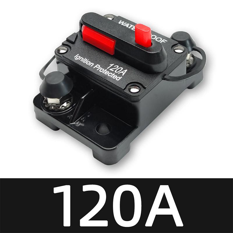 30A To 300A 12V-48V Circuit Breaker Power Protect Fuse Trolling with Manual Reset Waterproof Car Boat Manual 80A 100A 200A 250A
