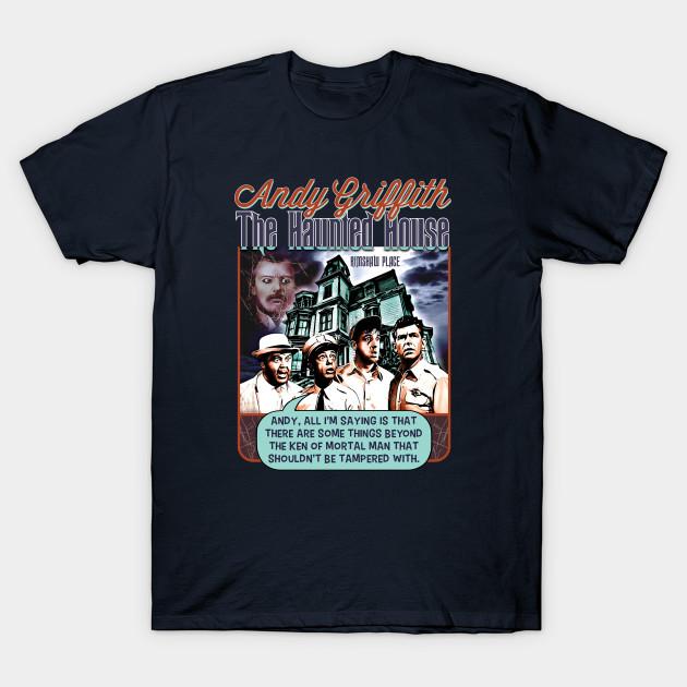 

Men Black Print T-shirt Andy Griffith Show (The Haunted House) No-Cut Transfer Paper Print Cotton Tshirt M