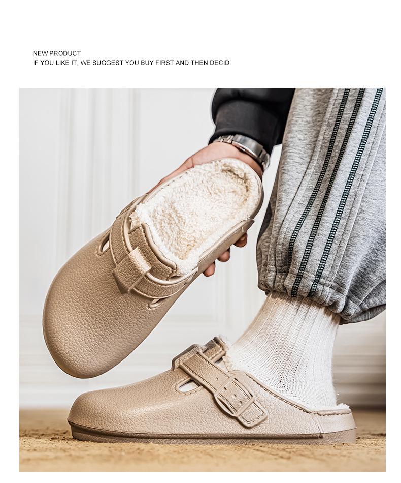 2025 Winter Extra Thick Fleece-Lined Birkenstock Clog Slippers for Couples