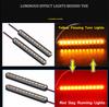 2 X Dual Color Motorcycle Flowing Turn Signal Rear Brake License Plate Light Bar