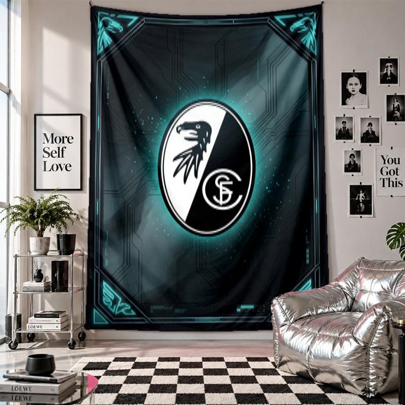Arazzo da Parete FC SC Freiburg Decorazione per la Casa Tessuto da Appendere a Parete per Camera da Letto Soggiorno Sfondo