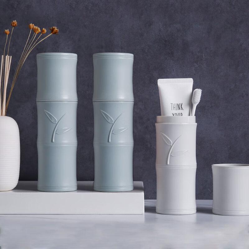 TAYHEE Bamboo-Inspired Toothbrush & Toothpaste Holder