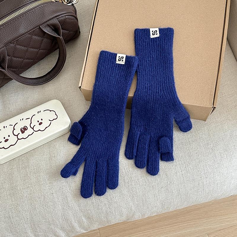 Sada 3 kusů Zimní čepice Šála Dotykové rukavice Unisex Pletená Teplá čepice Nákrčník Sada rukavic Pro podzimní zimu Venkovní Denní nošení