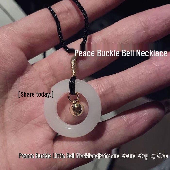

Трендовое ожерелье с маленьким колокольчиком и подвеской «Мир», вдохновленное TikTok, для лучших друзей и пар