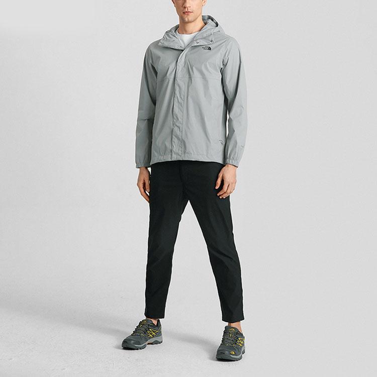The North Face Windbreaker Jackets Men's Gray Hooded Moderate NF0A5B43-A91