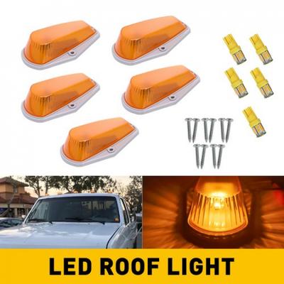 5x Top Roof Running Cab Clearance Led Lights Amber Lamps Fit Ford F150 F350 F250