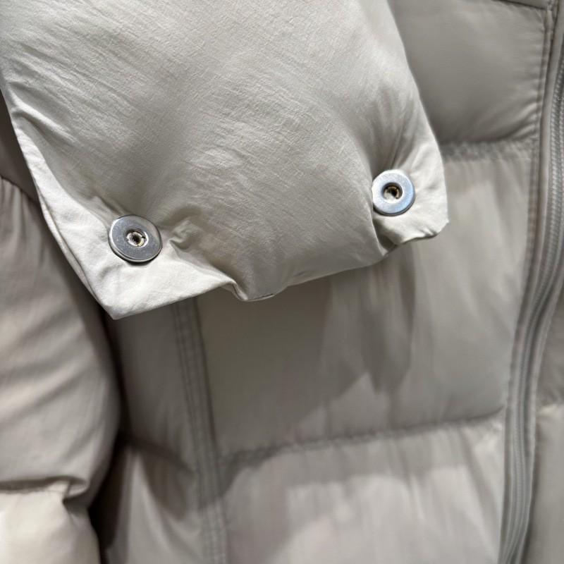 Womens Long Puffer Coat Knee-Length Winter Down Jacket Hooded Thick Loose Fit Elegant Office Style