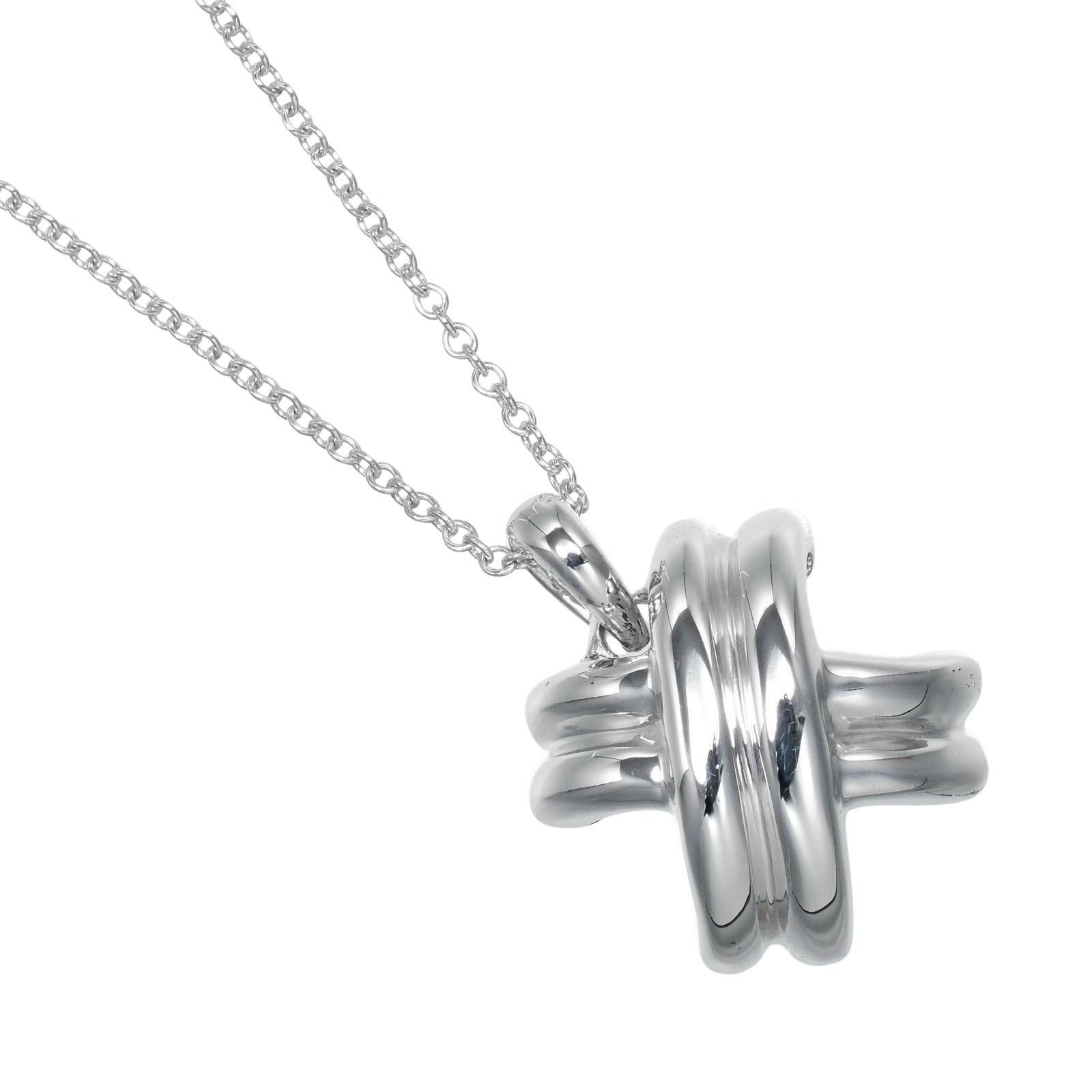 

TIFFANY&Co. Signature Necklace Silver925 4.59g Women Used