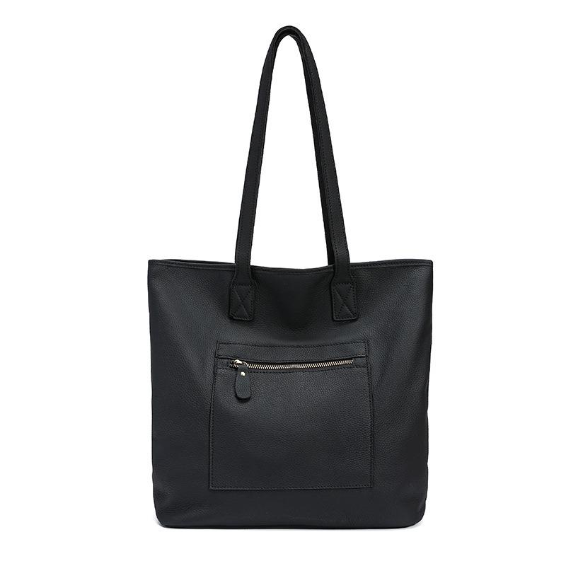 Leather women's bag women's commuter shoulder bag new versatile large-capacity tote bag bucket bag