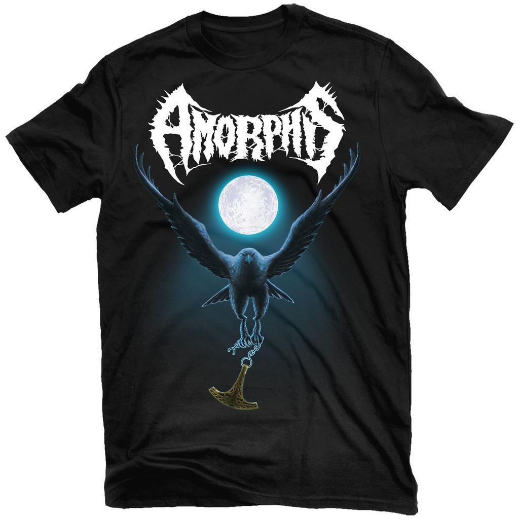 AMORPHIS Black Winter Day Schweres Baumwoll-T-Shirt Schwarz Alle Größen JU513