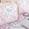 Cute Tulip Cat Bow Pen Bags Transparent Student Stationery Organizer Cartoon Pencil Case  Gifts