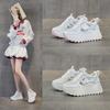 2025 summer new shoes versatile platform white shoes heightening women's shoes breathable feet small women's casual shoes