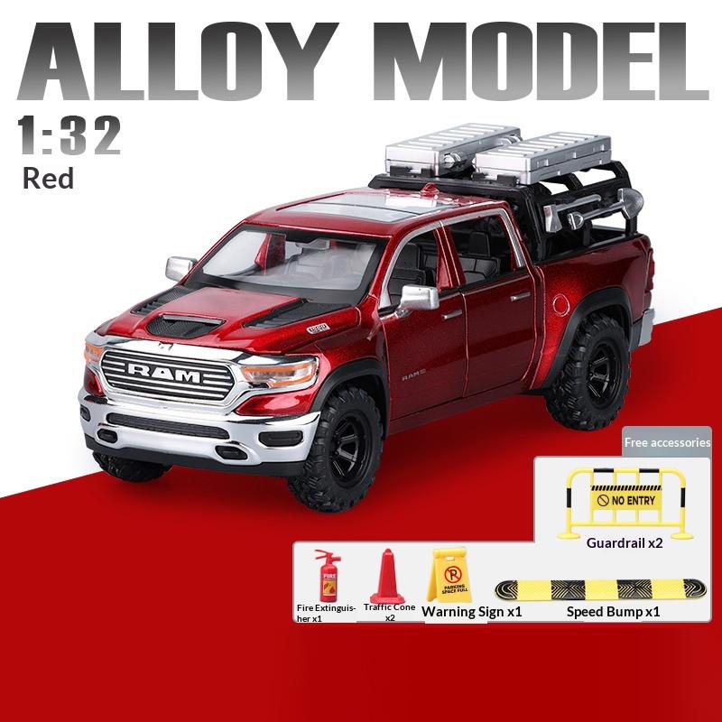 1/32 alloy die-cast car model simulation sound and light children's toy pickup truck suitable for boys off-road vehicle gift