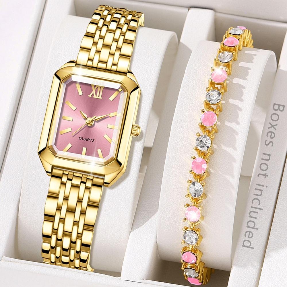 Ladies Watch Light Luxury Just with Square Quartz Watch Simple Student Hand Watch