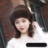 Mink Hat for Women Mink Fur Hat for Middle-aged and Elderly Mothers Winter Hat Outdoor Leisure Ear Protection and Warm Mink Hat